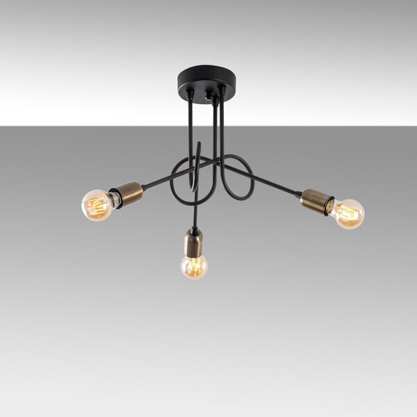 Lustra Viraj Chandelier, Negru, 46x46x32 cm