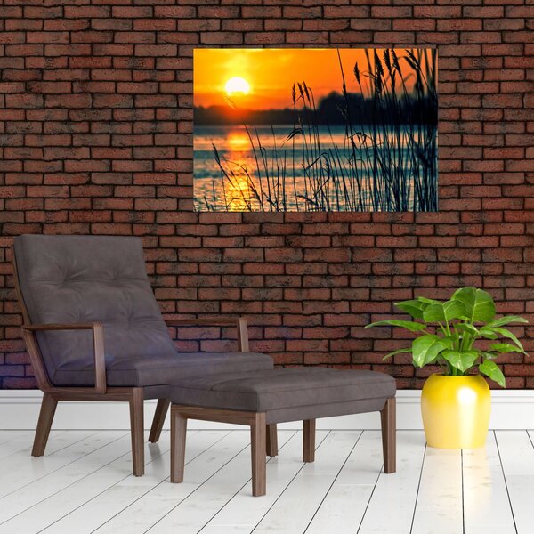 Tablou - Apus de soare la lac (90x60 cm)