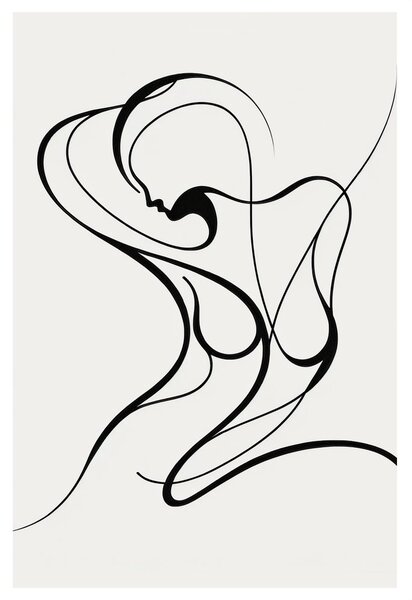 Tablou linie abstractă a femeii