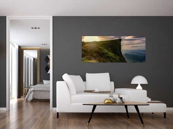 Tablou - Femei la stânci (120x50 cm)