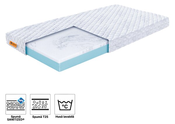 Saltea antibacteriană pentru copii Sanito KID 60x120