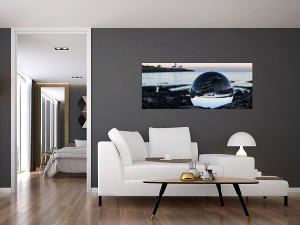 Tablou - Bile de sticlă pe piatră (120x50 cm)