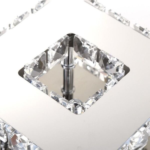 Lampă de tavan pătrată de cristal Plafond Glamour 8W APP406-C