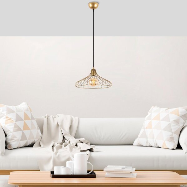 Lustra DEPAY Chandelier, Auriu, 36x36x120 cm