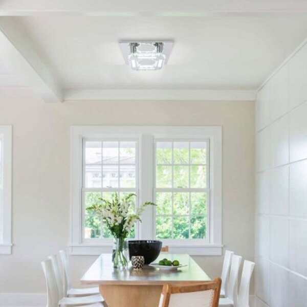 Lampă de tavan pătrată de cristal Plafond Glamour 8W APP406-C