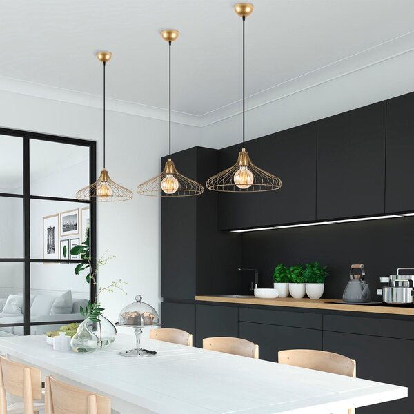 Lustra DEPAY Chandelier, Auriu, 36x36x120 cm
