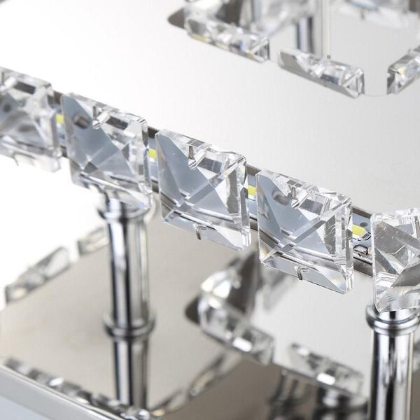Lampă de tavan pătrată de cristal Plafond Glamour 8W APP406-C