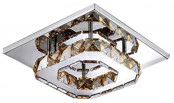 Lampă de tavan pătrată de cristal Plafond Glamour 8W APP405-C