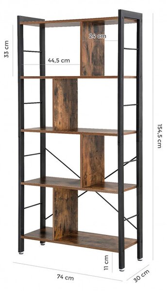 Biblioteca Vasagle, Model Travis, Maro Rustic
