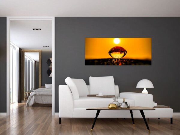 Tablou - Picături din sticlă (120x50 cm)
