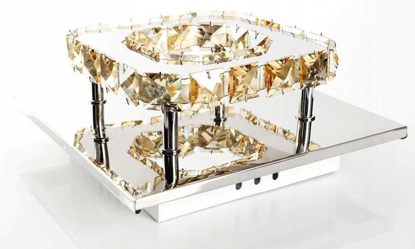 Lampă de tavan pătrată de cristal Plafond Glamour 8W APP405-C