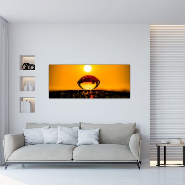 Tablou - Picături din sticlă (120x50 cm)