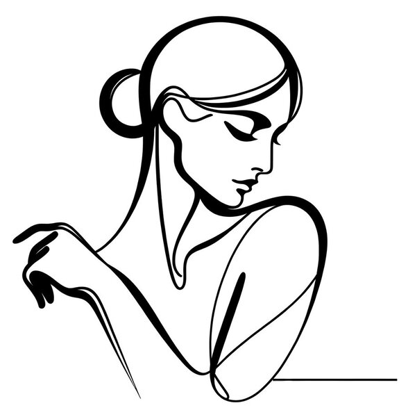 Tablou linie feminină misterioasă