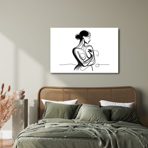 Tablou corp feminin în linii artistice