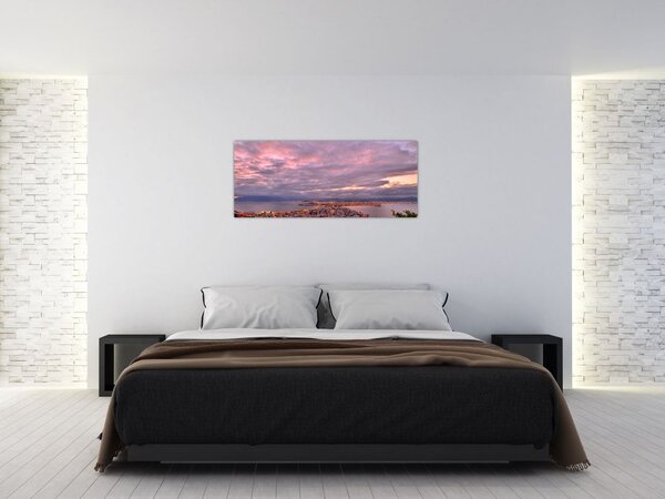 Tablou - Amurg la oraș (120x50 cm)