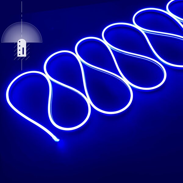 Furtun Luminos Led Neon Flex LUXON 6x12mm lumina Albastra