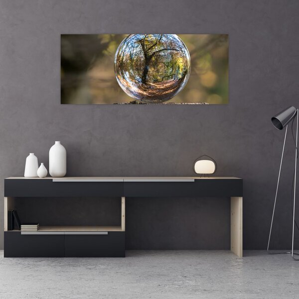 Tablou - Reflecție intr-o sferă transparentă (120x50 cm)
