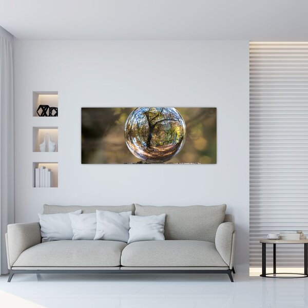 Tablou - Reflecție intr-o sferă transparentă (120x50 cm)