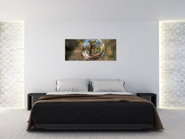 Tablou - Reflecție intr-o sferă transparentă (120x50 cm)