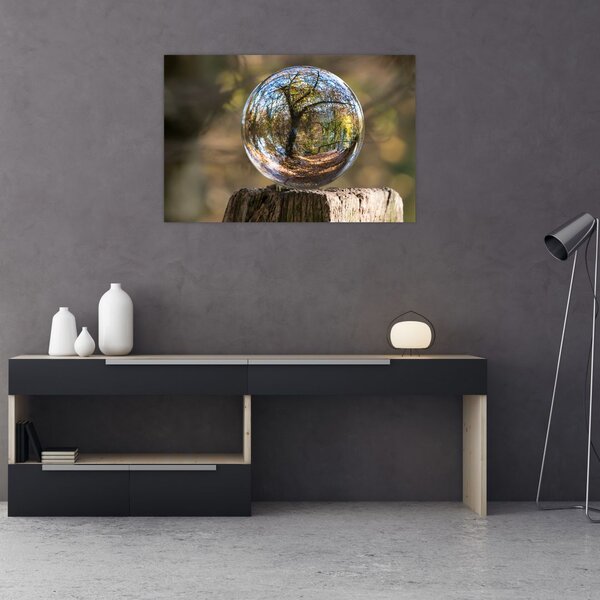 Tablou - Reflecție intr-o sferă transparentă (90x60 cm)