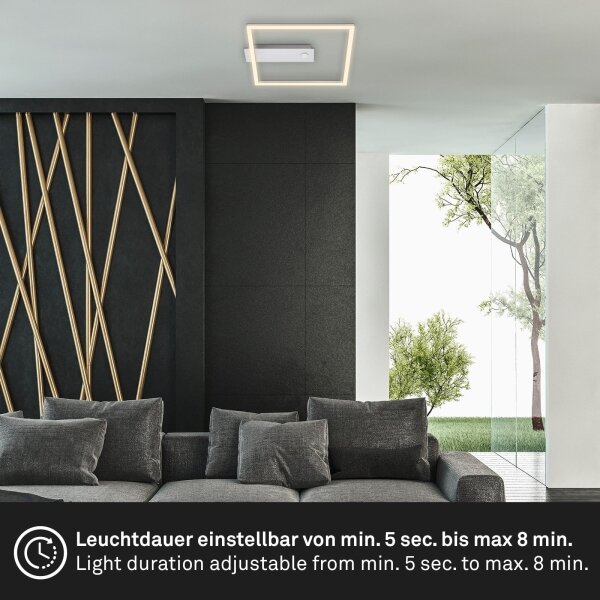 Briloner - Plafonieră LED FRAME cu senzor LED/14W/230V 3000K 30x32 cm crom mat