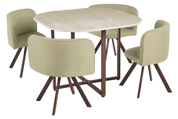 Set sufragerie 4+1 Brianite (maro deschis + natural). 1065326