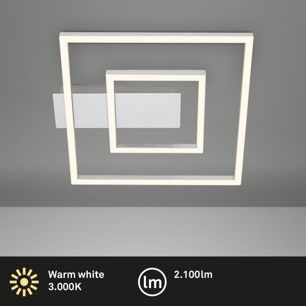 Briloner - Plafonieră LED FRAME, 22 W, 230 V, 3000 K, 30 x 32 cm, crom mat