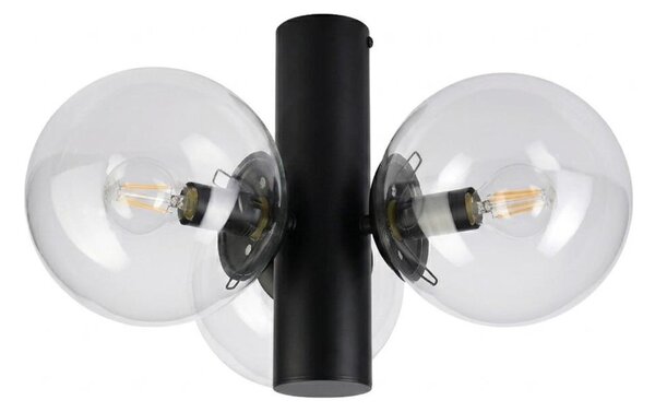 Plafonieră SFERIO 3xE14/5W/230V negru/transparent