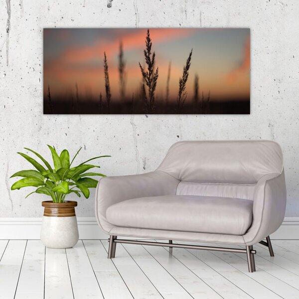 Tablou - Silueta plantei (120x50 cm)