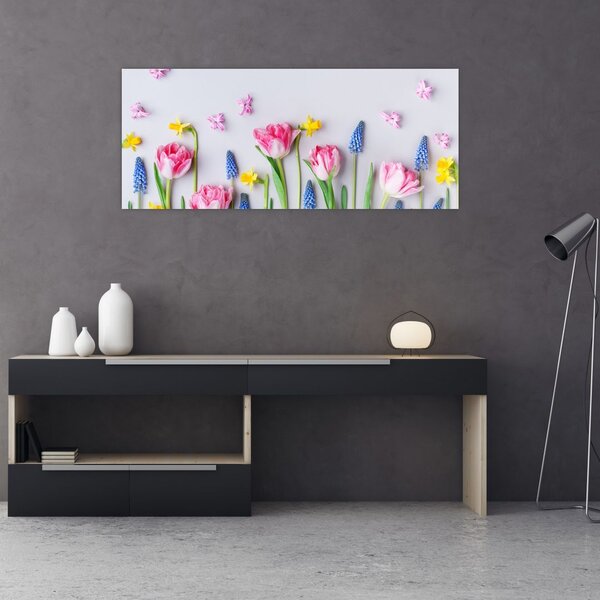 Tablou - Flori de primăvară (120x50 cm)