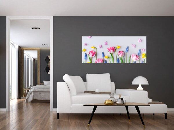 Tablou - Flori de primăvară (120x50 cm)
