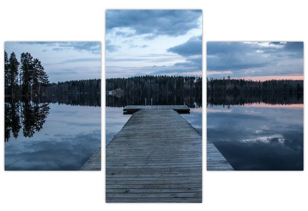 Tablou - Ponton de lemn, lac (90x60 cm)