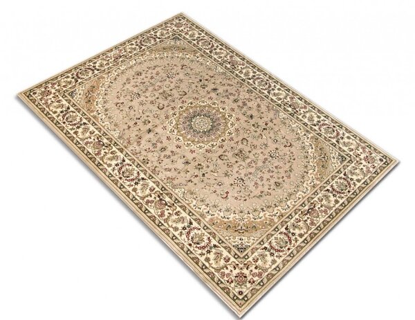 Covor Clasic Sufragerie Dormitor, Model Lotos 1555 110, Crem Bej 80x200