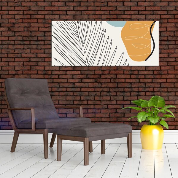 Tablou - Ilustrație de frunze (120x50 cm)