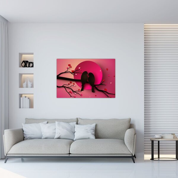 Tablou - Păsări îndrăgostite (90x60 cm)