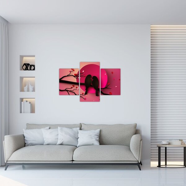 Tablou - Păsări îndrăgostite (90x60 cm)