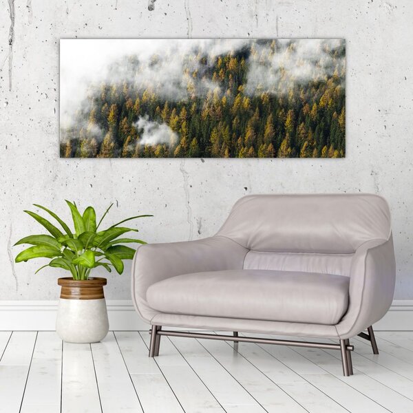 Tablou - Pădure în nori (120x50 cm)