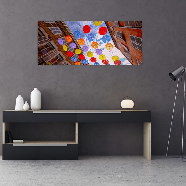 Tablou - Umbrele colorate (120x50 cm)
