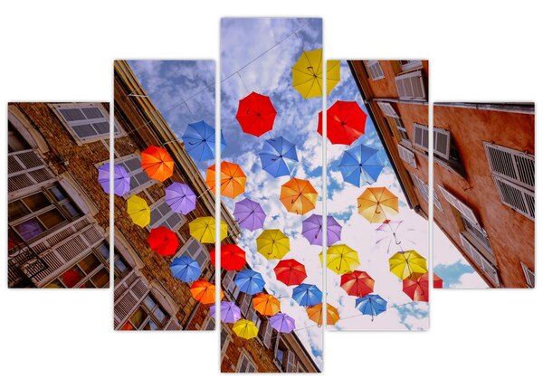 Tablou - Umbrele colorate (150x105 cm)