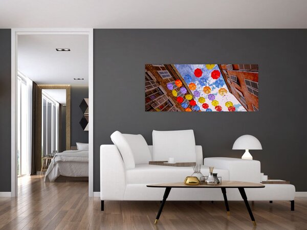 Tablou - Umbrele colorate (120x50 cm)