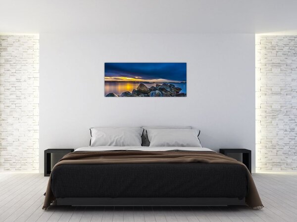 Tablou - Nori de furtună deasupra apei (120x50 cm)