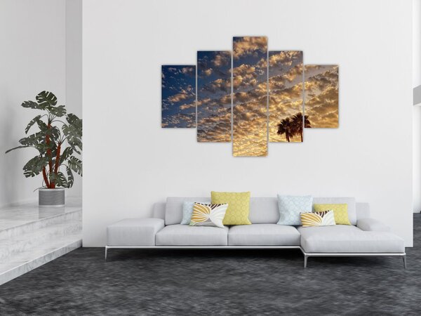 Tablou - Palmieri între nori (150x105 cm)