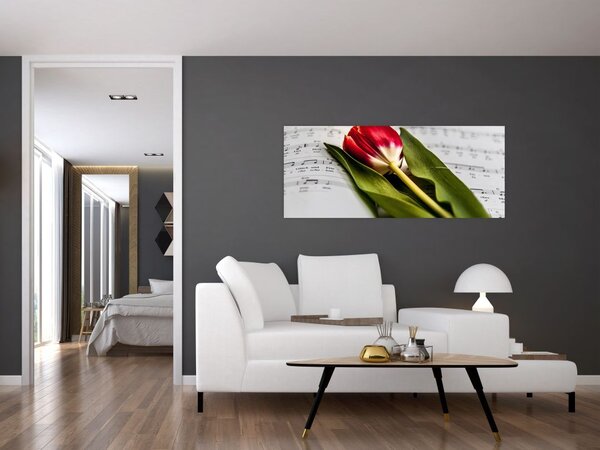 Tablou - Lalea roșie (120x50 cm)