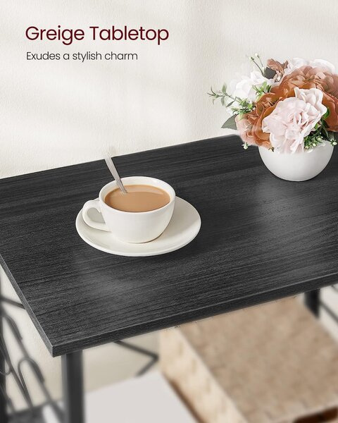 Raft pentru bucatarie Model Edison, Negru, 60x40x84 cm