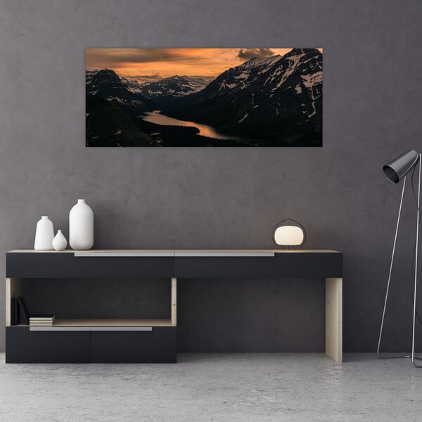 Tablou - Lac între munți (120x50 cm)