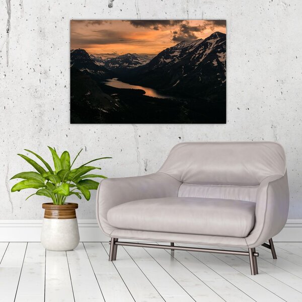 Tablou - Lac între munți (90x60 cm)
