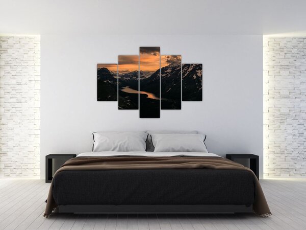 Tablou - Lac între munți (150x105 cm)