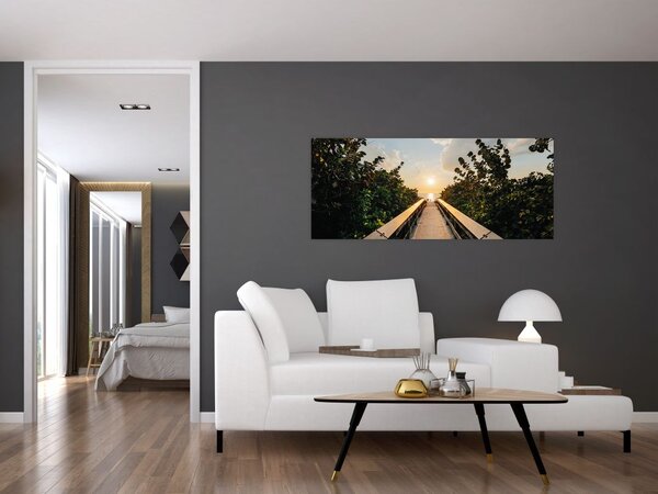 Tablou - drum spre soare (120x50 cm)