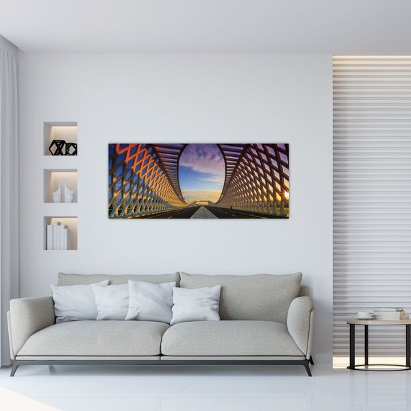 Tablou - Pod cu arhitectură modernă (120x50 cm)