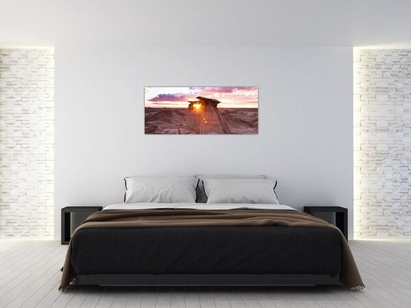 Tablou - Apus de soare în deșert (120x50 cm)